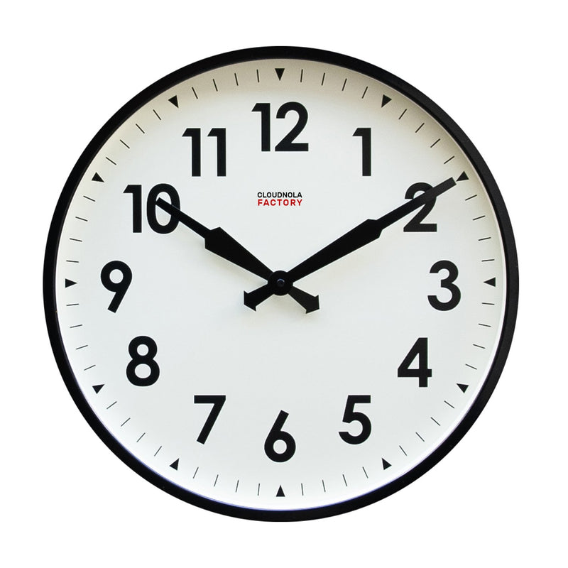 media image for Factory Wall Clock Black Numbers by Cloudnola 264