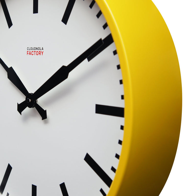 media image for Factory Ochre Yellow Station Clock 215