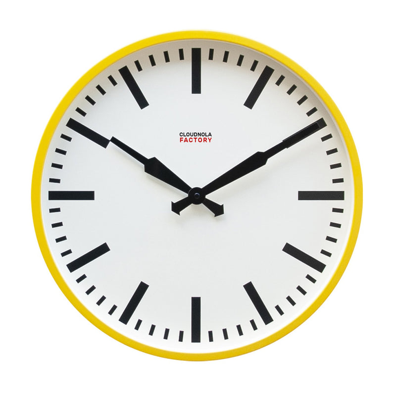 media image for Factory Ochre Yellow Station Clock 298