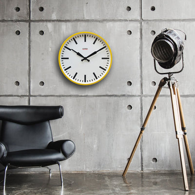 product image for Factory Ochre Yellow Station Clock 24