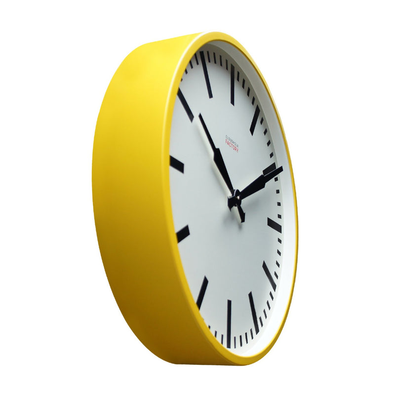 media image for Factory Ochre Yellow Station Clock 213