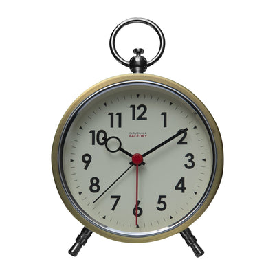 product image of Factory Brushed Gold Numbers Alarm Clock 594