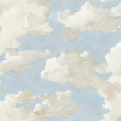 product image for Clouds on Canvas Peel & Stick Wallpaper in Blue by York Wallcoverings 0