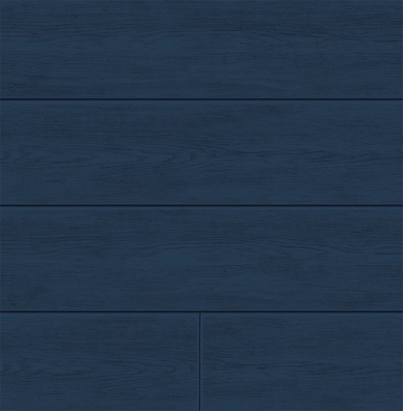 media image for Coastal Blue Shiplap Peel-and-Stick Wallpaper by NextWall 269