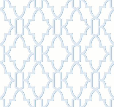 product image of sample coastal lattice peel and stick wallpaper in hampton blue from the luxe haven collection by lillian august 1 536