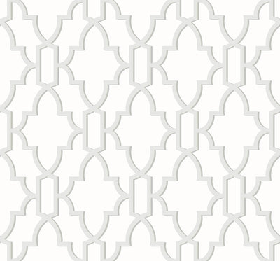 product image for Coastal Lattice Peel-and-Stick Wallpaper in Harbor Mist from the Luxe Haven Collection by Lillian August 53