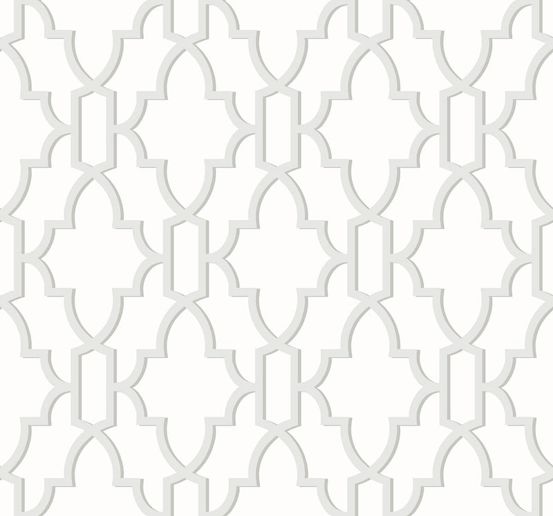 media image for Coastal Lattice Peel-and-Stick Wallpaper in Harbor Mist from the Luxe Haven Collection by Lillian August 299