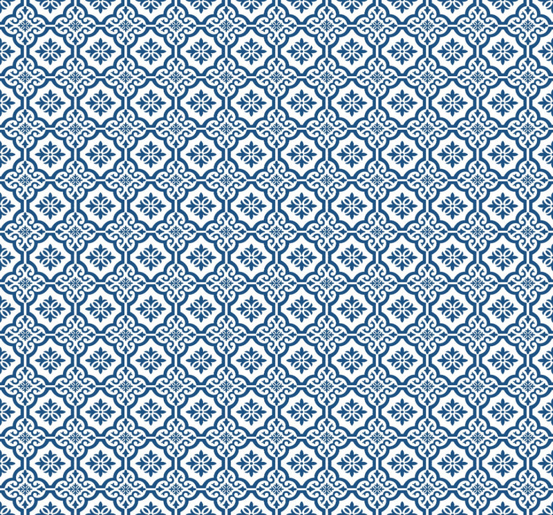media image for Coastal Tile Wallpaper in Coastal Blue from the Beach House Collection by Seabrook Wallcoverings 23