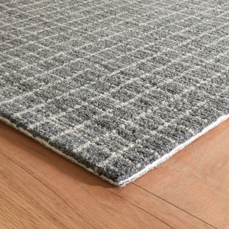 media image for Conall Grey Hand Micro Hooked Wool Rug 4 258
