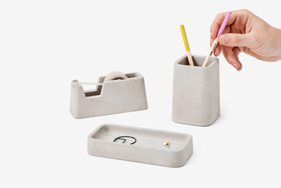 product image for Concrete Desk Set in Gray design by Areaware 40