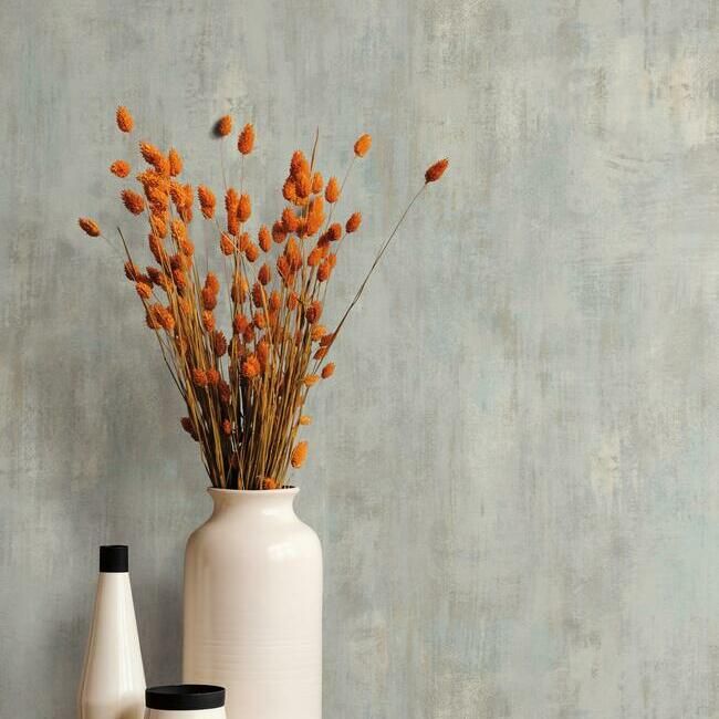 media image for Concrete Patina Wallpaper in Blue by Antonina Vella for York Wallcoverings 266