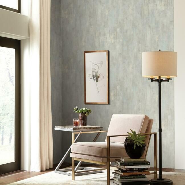 media image for Concrete Patina Wallpaper in Blue by Antonina Vella for York Wallcoverings 283