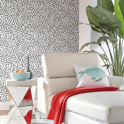 product image for Confetti Peel & Stick Wallpaper in Black and White by RoomMates for York Wallcoverings 18