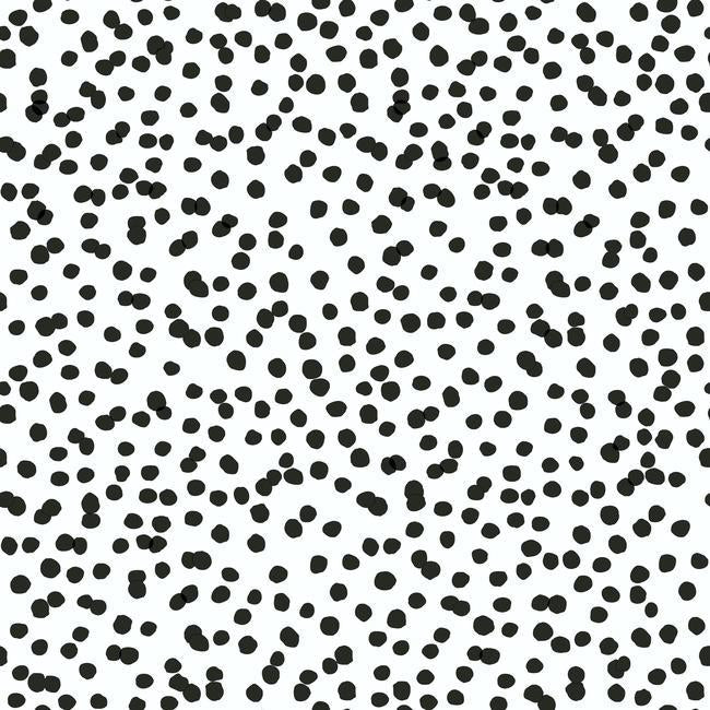media image for Confetti Peel & Stick Wallpaper in Black and White by RoomMates for York Wallcoverings 274