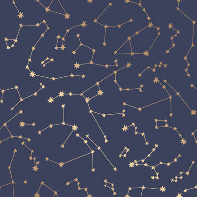 product image of Constellations Self-Adhesive Wallpaper in Navy design by Tempaper 563