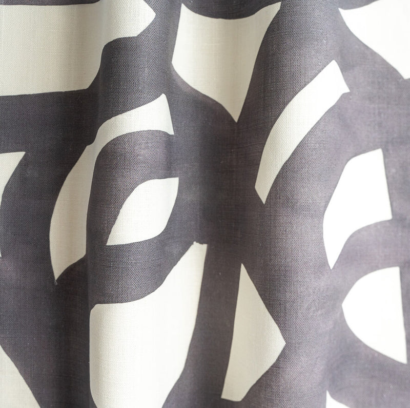 media image for Le Freak Fabric in Inky Black on White 269