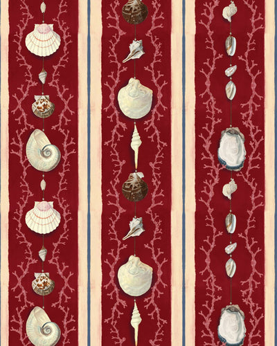 product image of sample coquillage wallpaper in samba red from the sundance villa collection by mind the gap 1 52