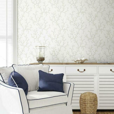 product image for Coral Island Wallpaper in White from the Water's Edge Collection by York Wallcoverings 57