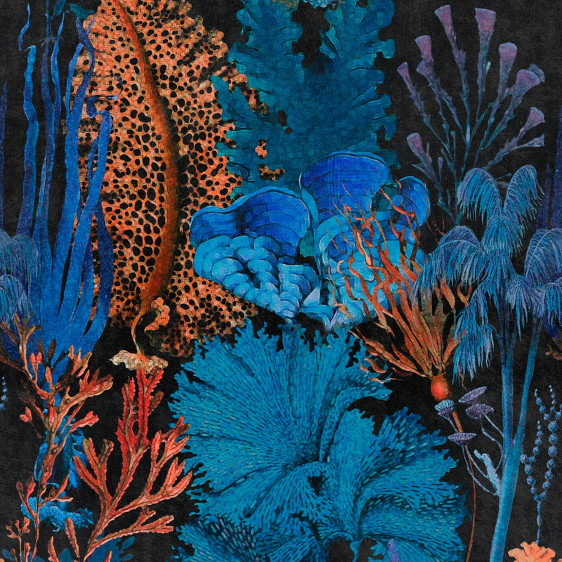 media image for Coral Reef Wallpaper in Ultramarine from the Atoll Collection by Mind the Gap 224