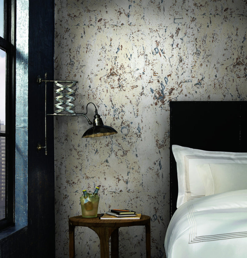 media image for Cork Wallpaper in White/Off Whites from Industrial Interiors II by Ronald Redding for York Wallcoverings 229
