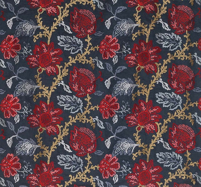 product image of Coromandel Fabric in Blue, Red, and Neutral by Nina Campbell for Osborne & Little 548