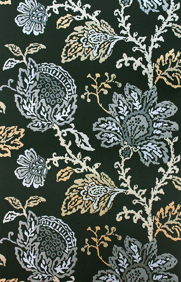 media image for Coromandel Wallpaper in Black, Gold, and Silver by Nina Campbell for Osborne & Little 271