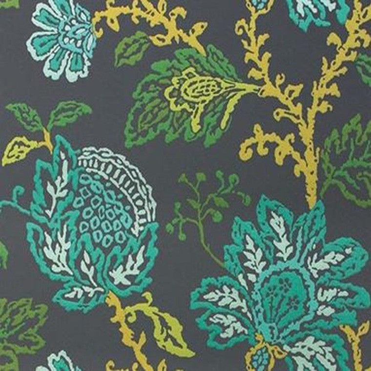 media image for Coromandel Wallpaper in Teal, Green, and Lime by Nina Campbell for Osborne & Little 274