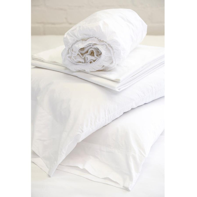 media image for cotton percale sheet set white 2 229