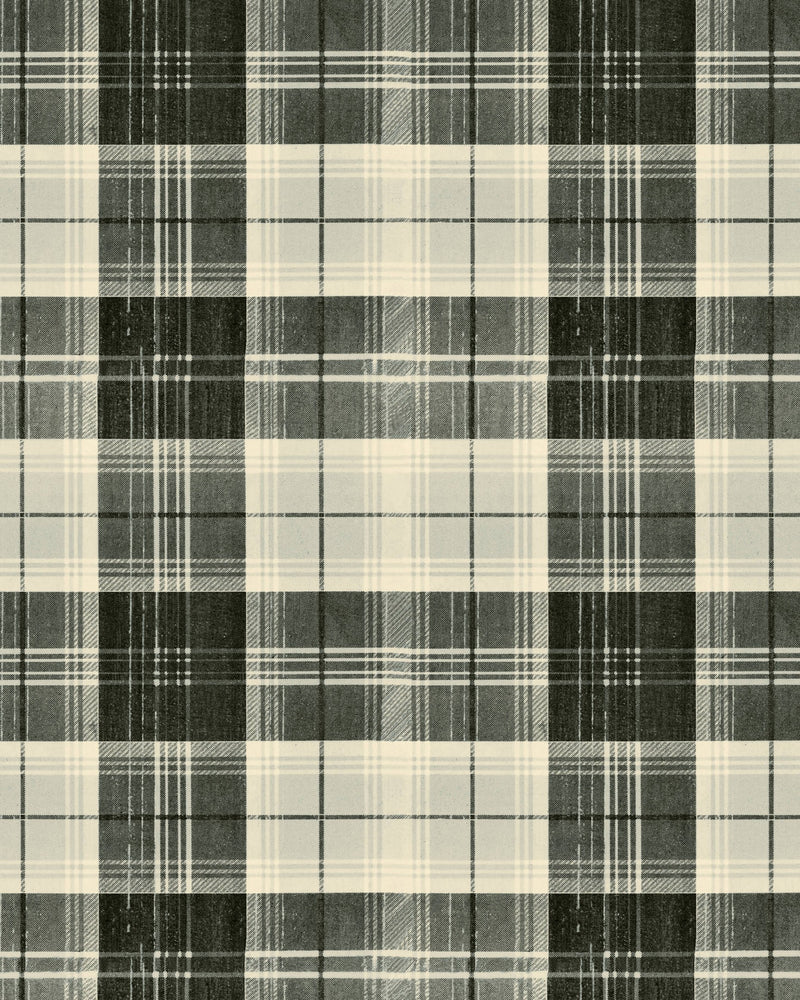 media image for Countryside Plaid Wallpaper in Charcoal from the Complementary Collection by Mind the Gap 220
