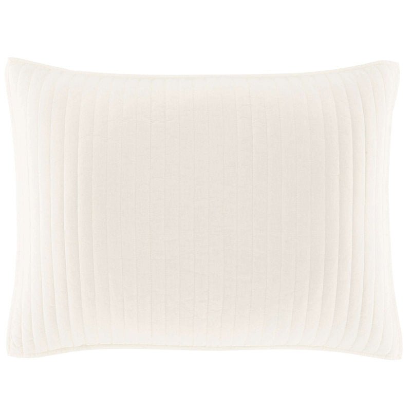 media image for Cozy Cotton Ivory Quilted Sham 2 289
