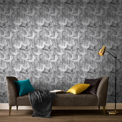 product image for Crane Wallpaper in Grey from the Exclusives Collection by Graham & Brown 27
