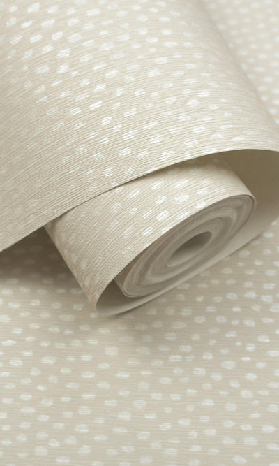 product image for Cream Dotted Plain Simple Textured Wallpaper by Walls Republic 55