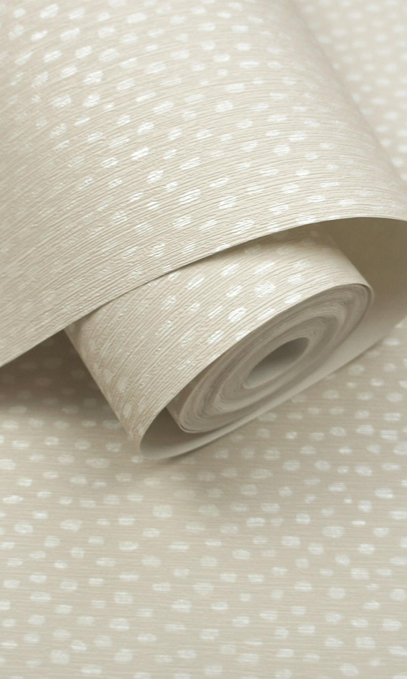media image for Cream Dotted Plain Simple Textured Wallpaper by Walls Republic 221