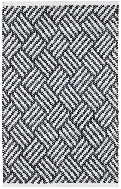 product image of Crisscross Black Handwoven Indoor/Outdoor Rug 1 542