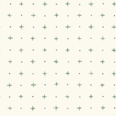 product image of sample cross stitch wallpaper in green from the magnolia home vol 3 collection by joanna gaines 1 591