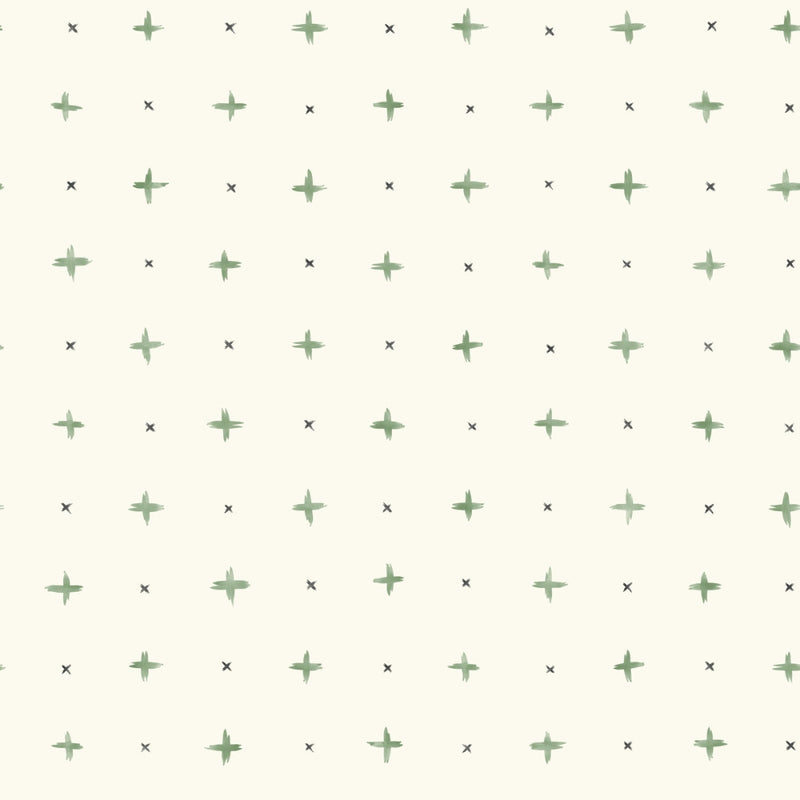 media image for sample cross stitch wallpaper in green from the magnolia home vol 3 collection by joanna gaines 1 275