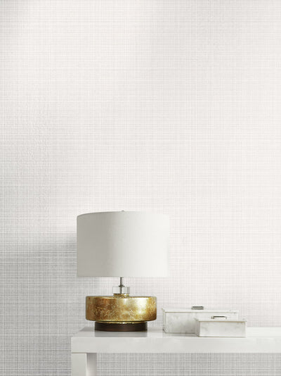 product image for Crosshatch Linen Wallpaper in Pearl from the Essential Textures Collection by Seabrook Wallcoverings 3