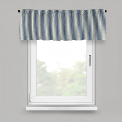product image for Cruz Ticking Stripes Indigo/Ivory Drapery 6 8