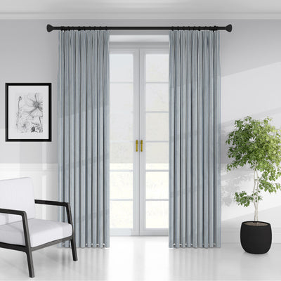 product image for Cruz Ticking Stripes Indigo/Ivory Drapery 2 18