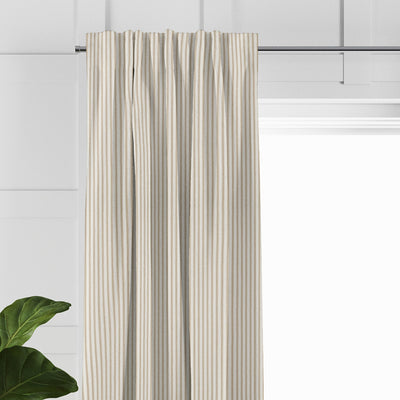product image for Cruz Ticking Stripes Taupe/Ivory Drapery 3 66