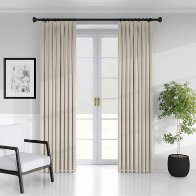 product image for Cruz Ticking Stripes Taupe/Ivory Drapery 2 98