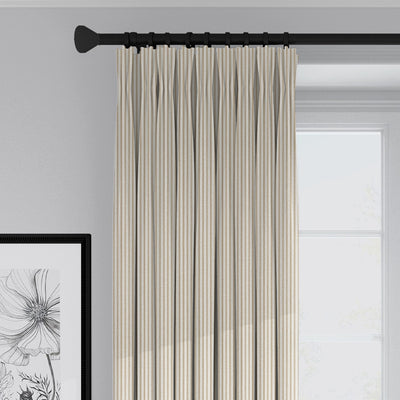 product image for Cruz Ticking Stripes Taupe/Ivory Drapery 1 39