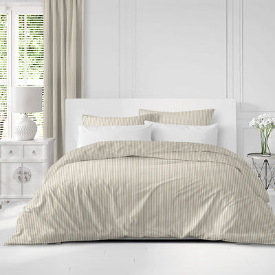 product image for Cruz Ticking Stripes Taupe/Ivory Bedding 2 75