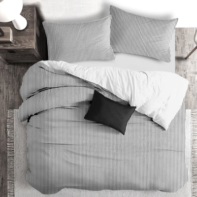 product image for Cruz Ticking Stripes White/Black Bedding 1 95
