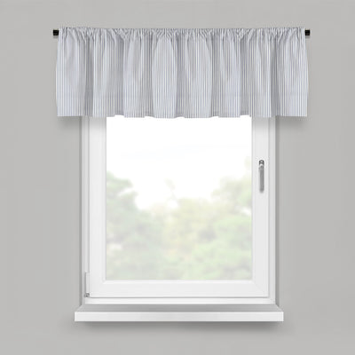 product image for Cruz Ticking Stripes White/Navy Drapery 6 70