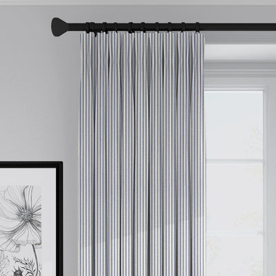 product image for Cruz Ticking Stripes White/Navy Drapery 1 59