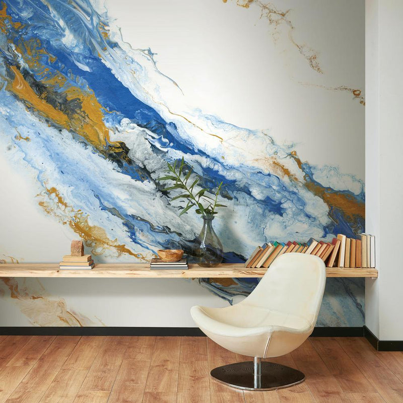 media image for Crystal Geode Peel & Stick Wall Mural in Blue Multi by RoomMates for York Wallcoverings 299