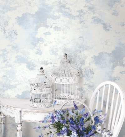 product image of Culebrita Lighthouse Wallpaper in Lilac and Blue from the Solaris Collection by Mayflower Wallpaper 534