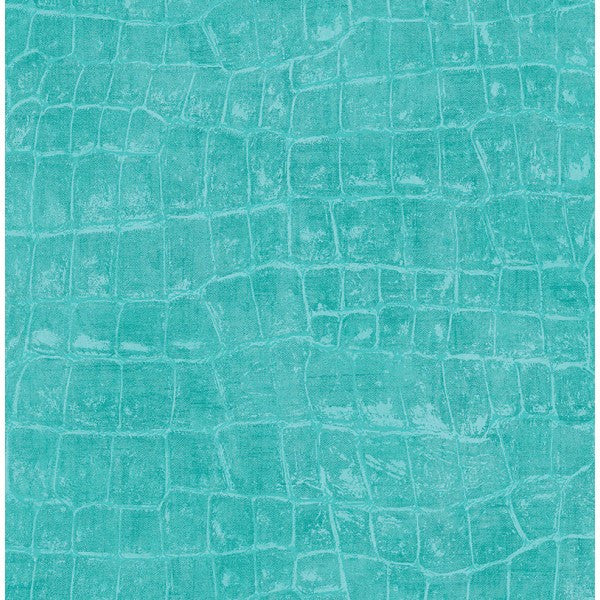media image for sample curacao animal pattern wallpaper in aqua from the tortuga collection by seabrook wallcoverings 1 254