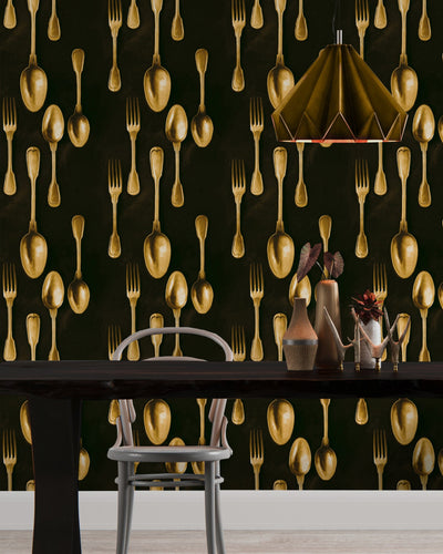 product image for Cutlery Brass Wallpaper from Collection II by Mind the Gap 98